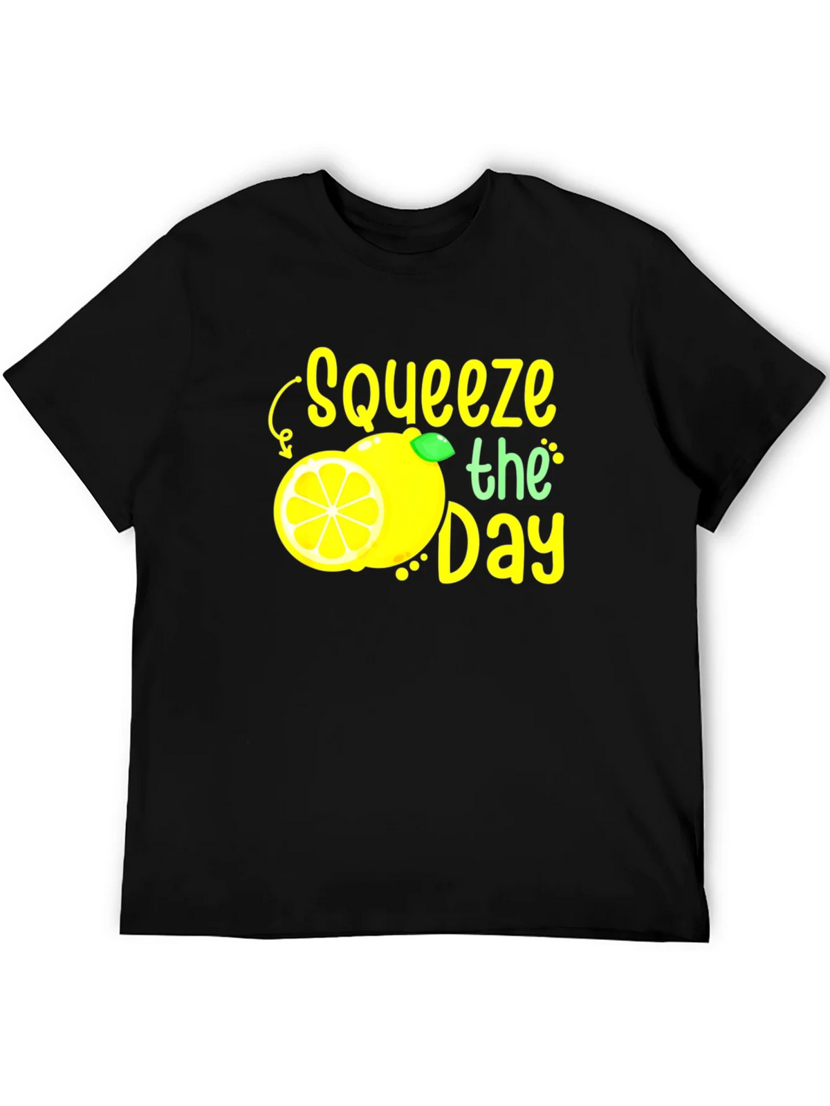 Squeeze the Day Graphic Tee - Black Cotton T-Shirt product image 8