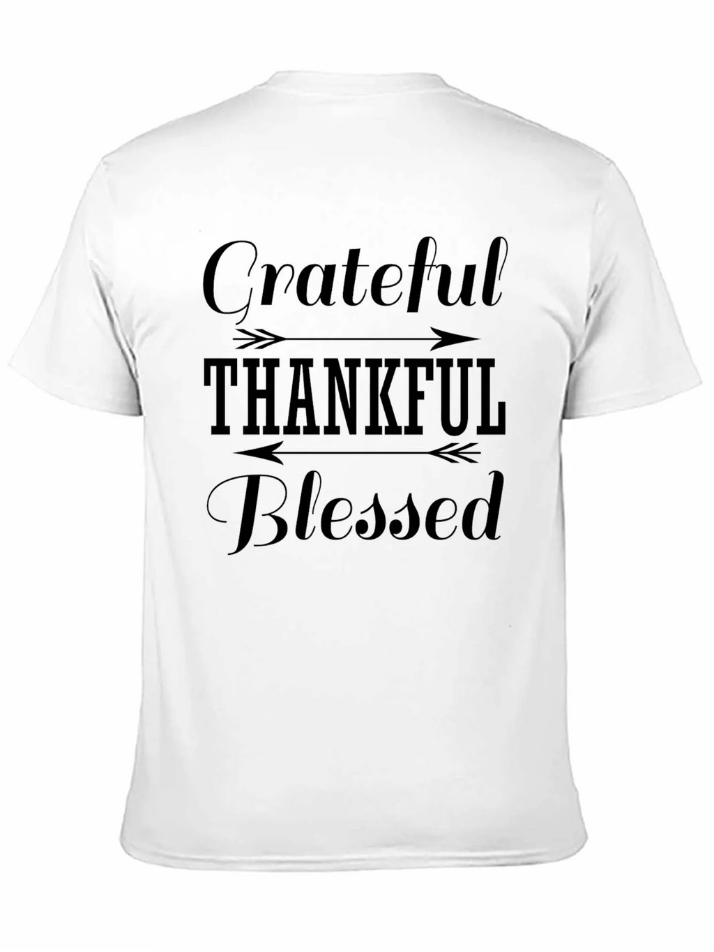 Grateful Thankful Blessed Black T-Shirt product image 2