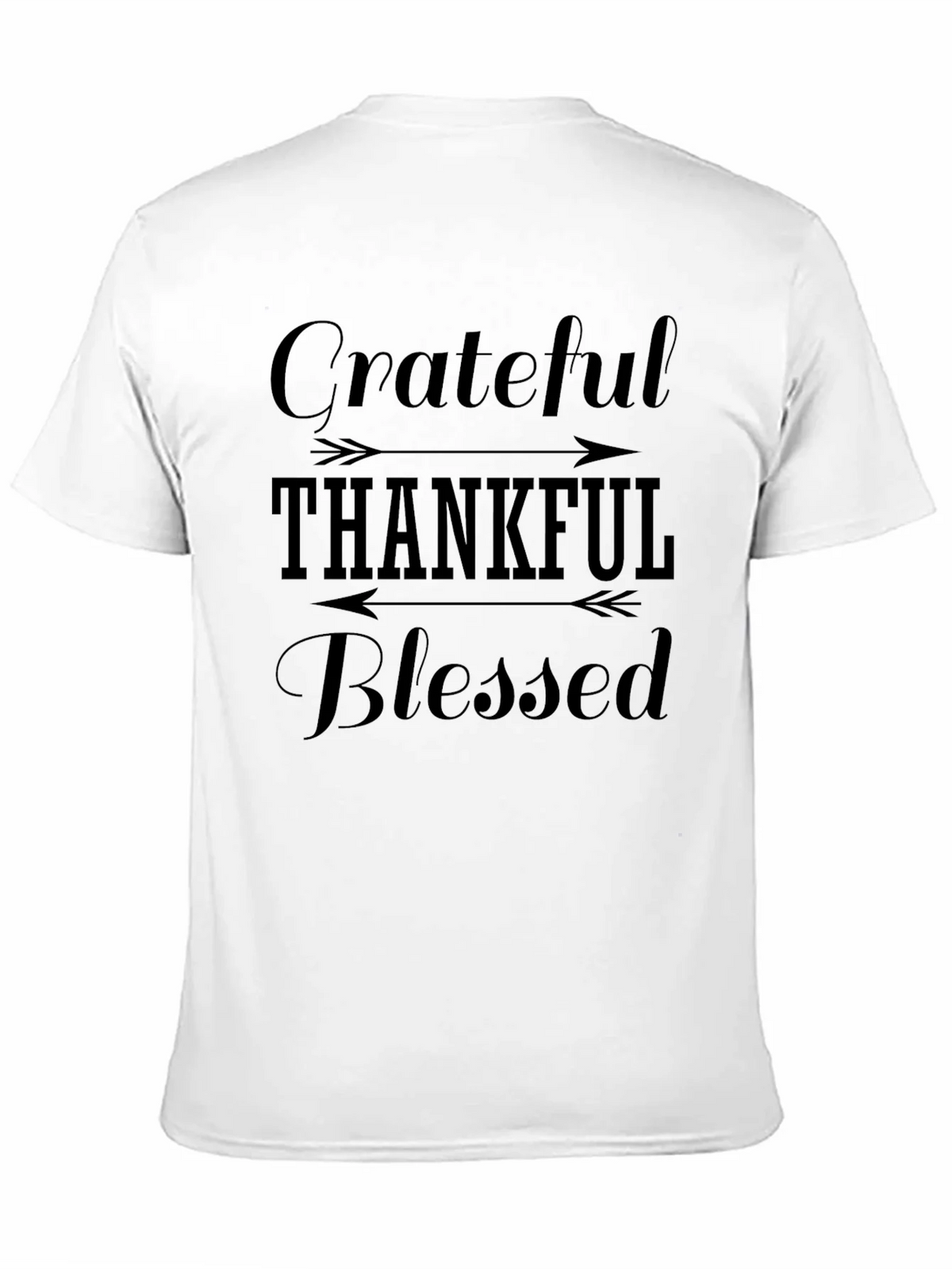 Grateful Thankful Blessed Black T-Shirt product image 2