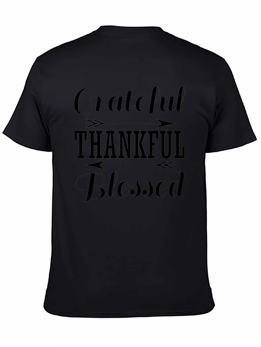 Grateful Thankful Blessed Black T-Shirt product image 7