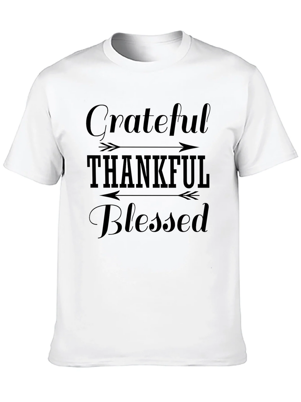 Grateful Thankful Blessed Black T-Shirt product image 12