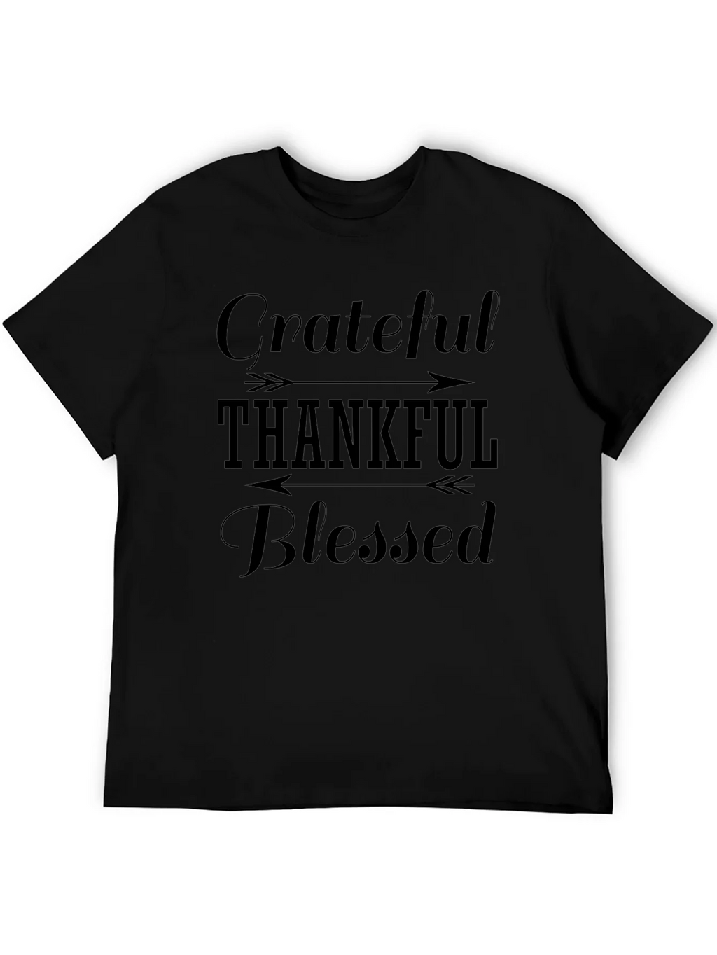Grateful Thankful Blessed Black T-Shirt product image 8
