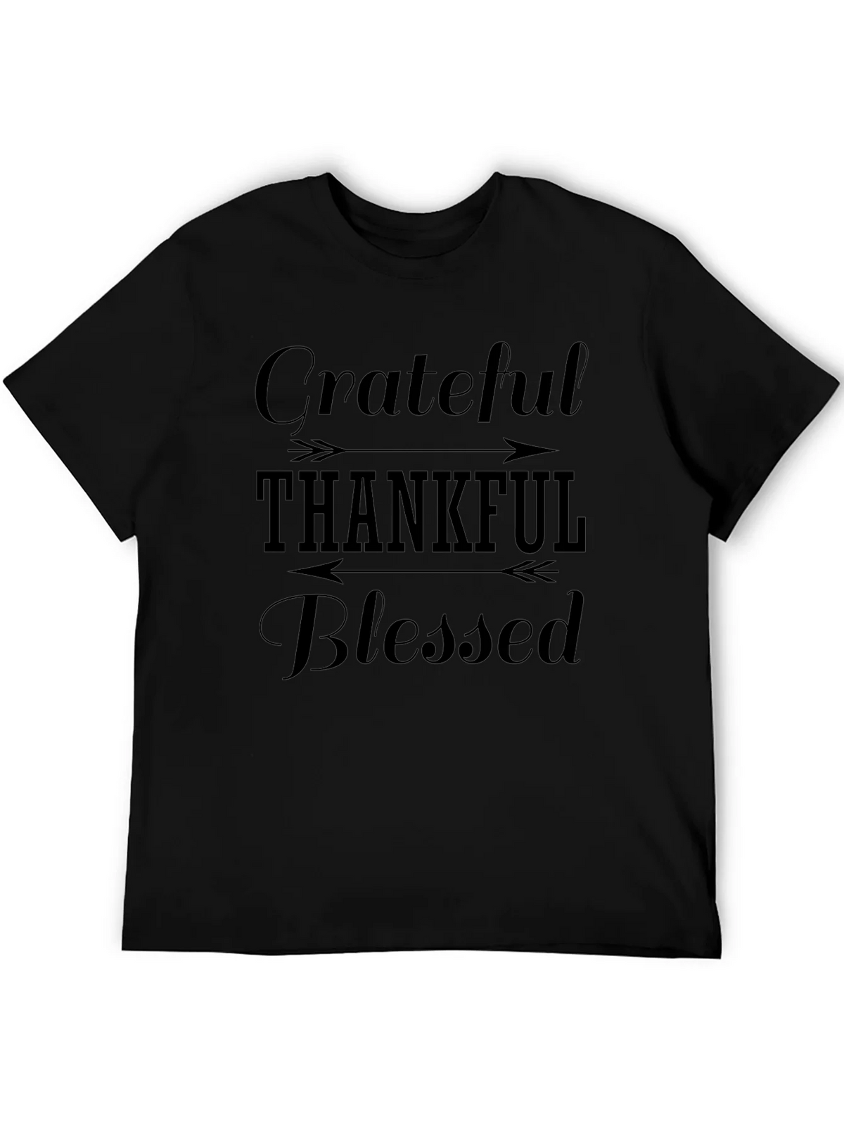 Grateful Thankful Blessed Black T-Shirt product image 8
