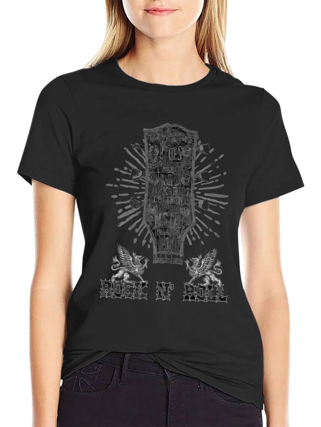 Rock n Roll Graphic Tee - Black product image 5