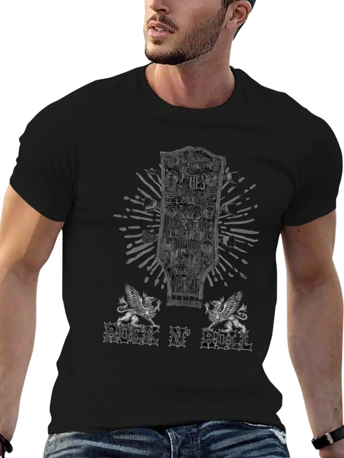 Rock n Roll Graphic Tee - Black product image 9