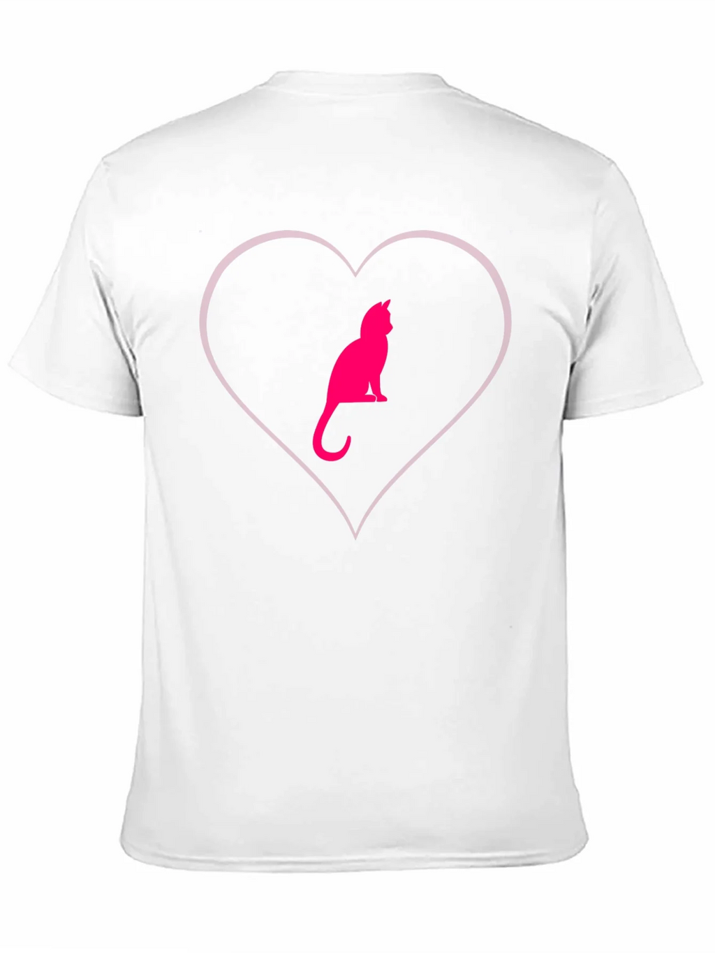 Cat Heart Graphic Tee - Stylish Crew Neck product image 2
