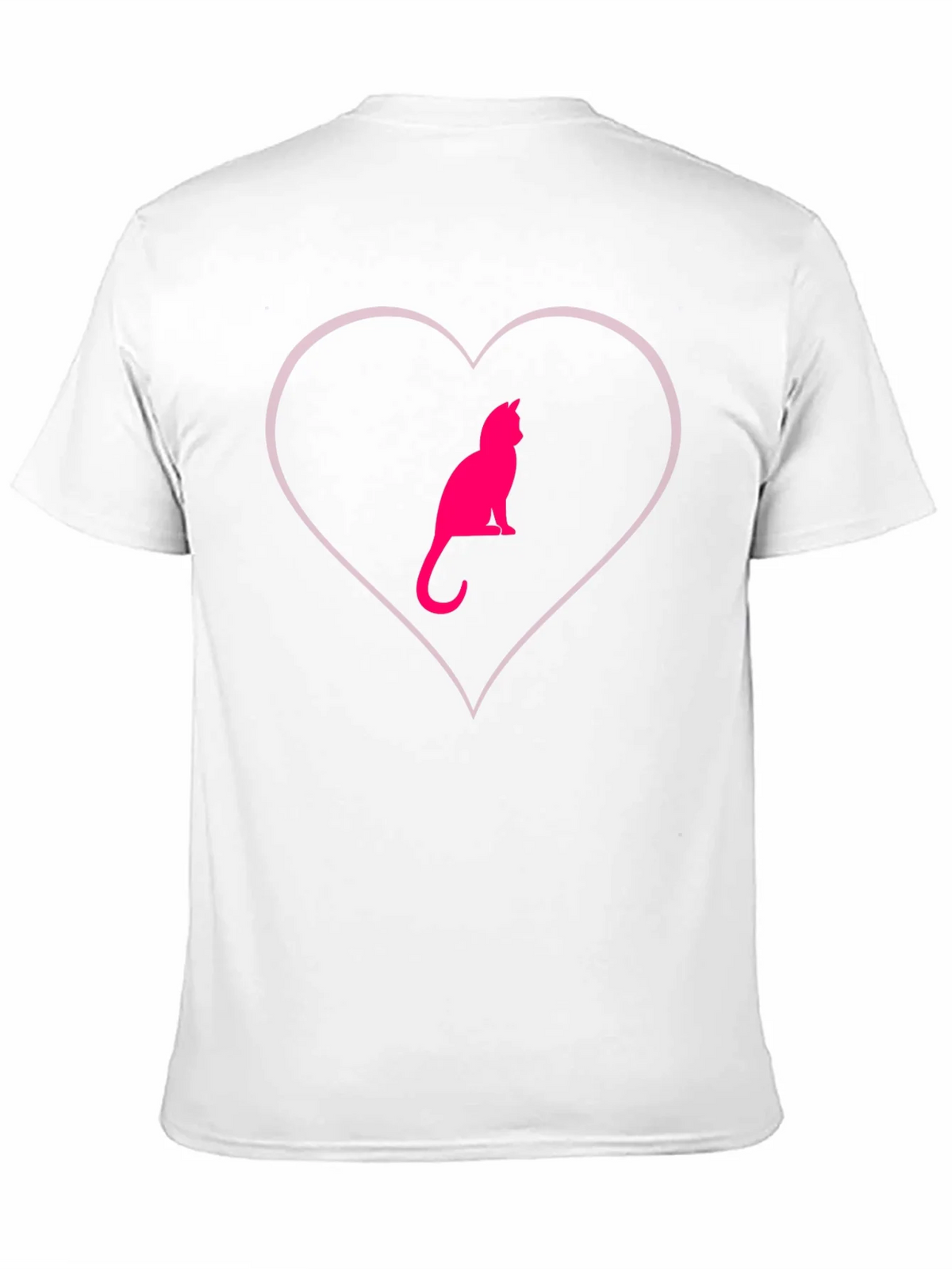 Cat Heart Graphic Tee - Stylish Crew Neck product image 2
