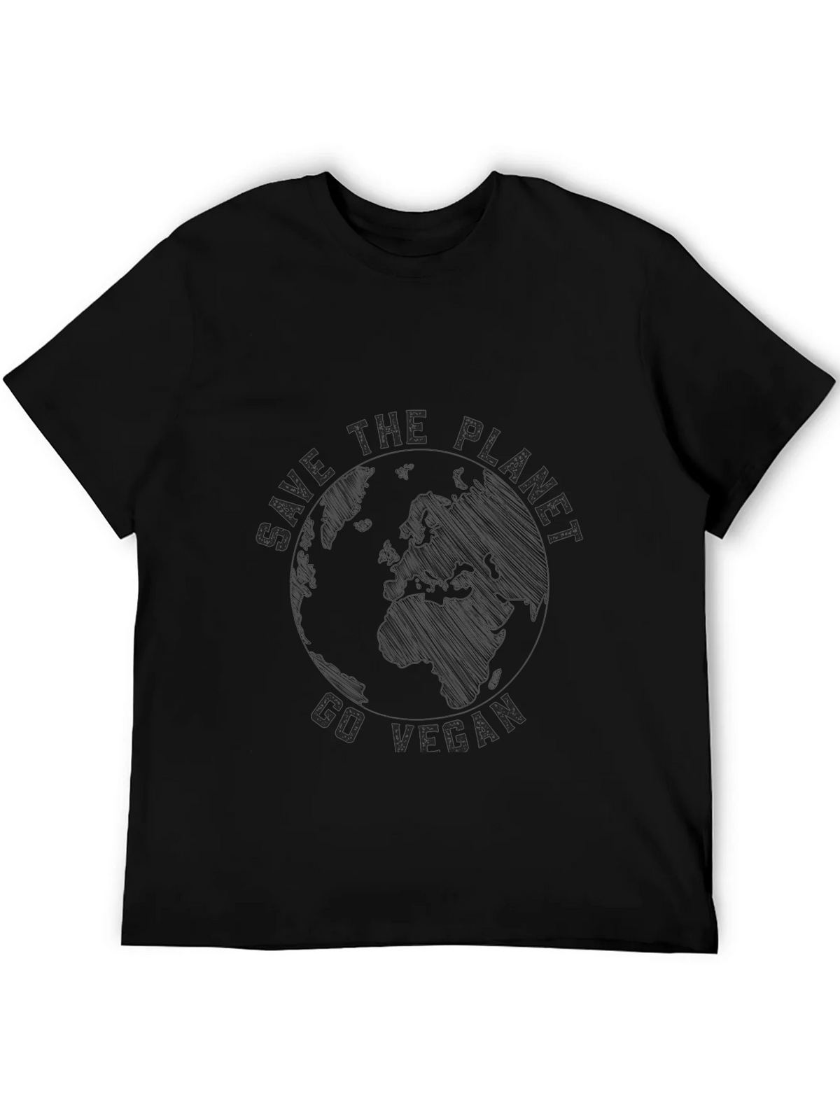 Save the Planet Go Vegan Black T-Shirt product image 8