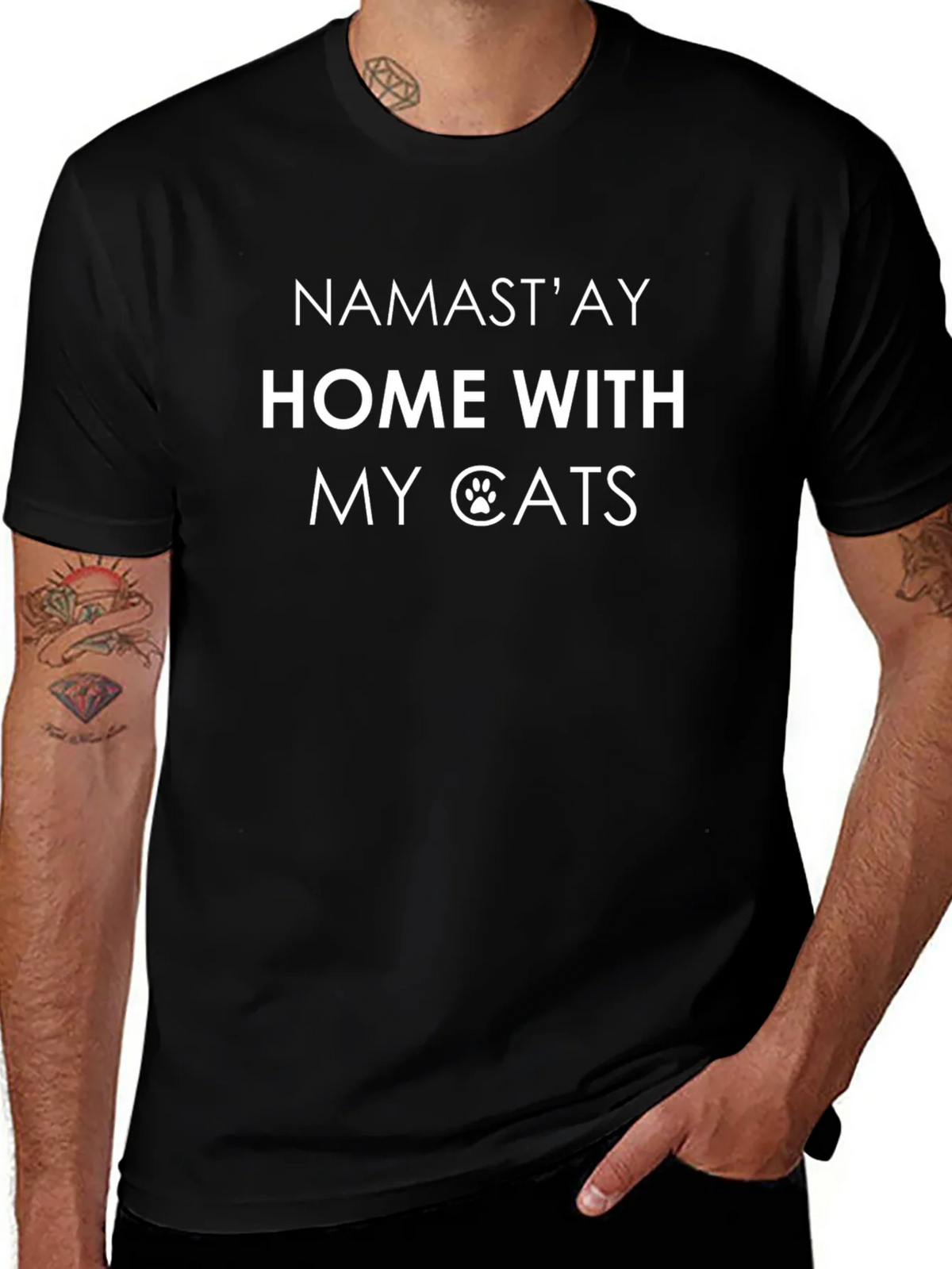 Namastay Home With My Cats T-Shirt product image 1