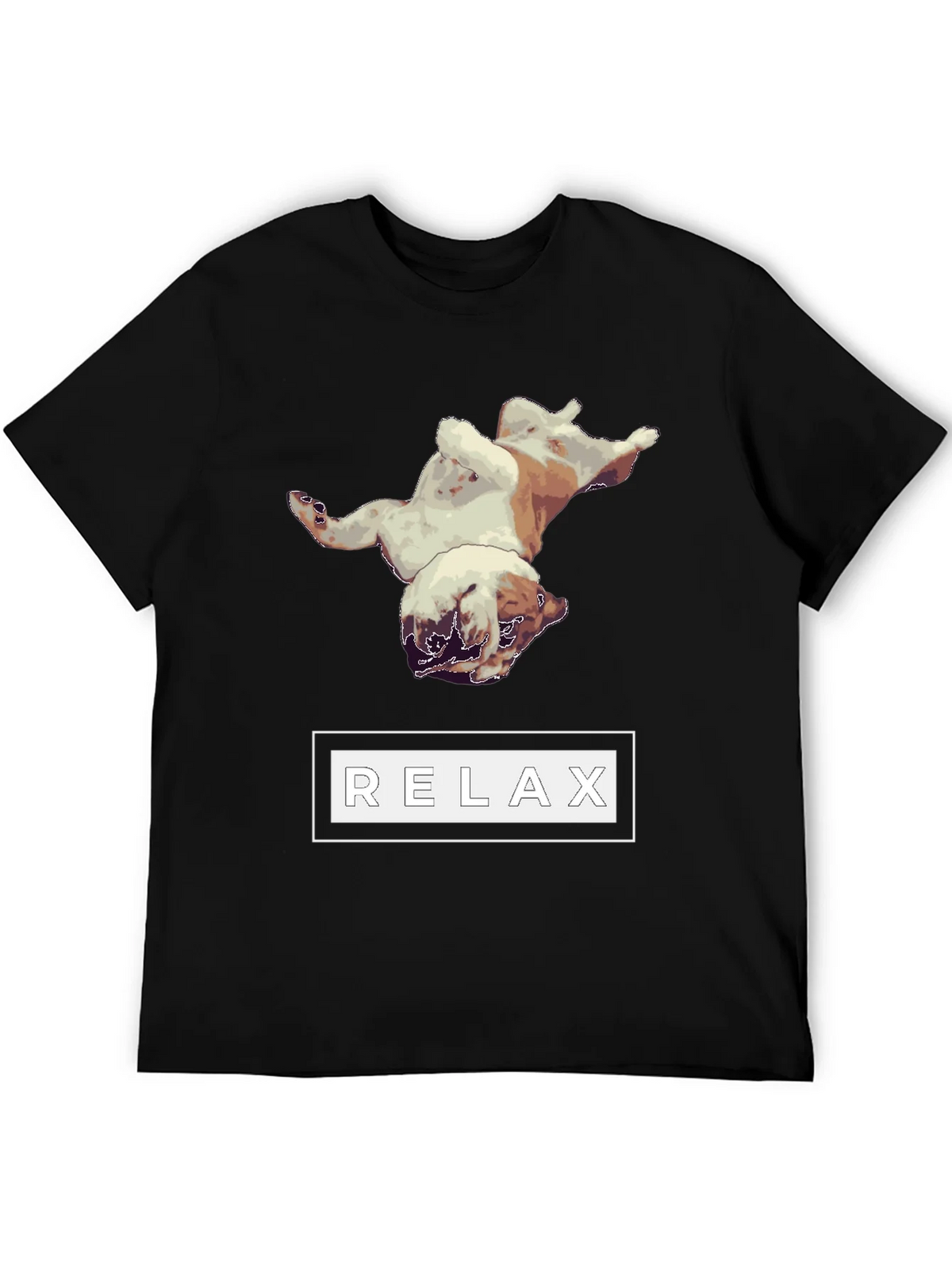 Relaxing Bulldog Graphic Tee - Black product image 8