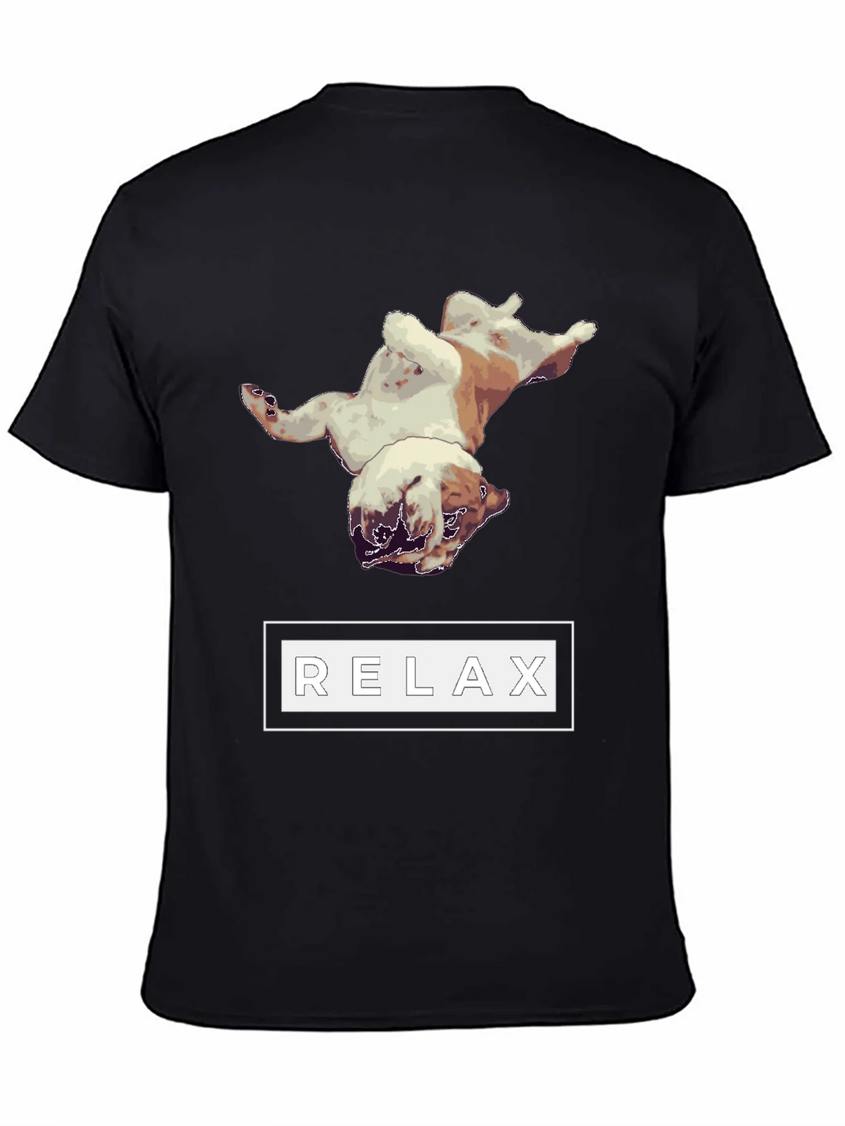 Relaxing Bulldog Graphic Tee - Black product image 7