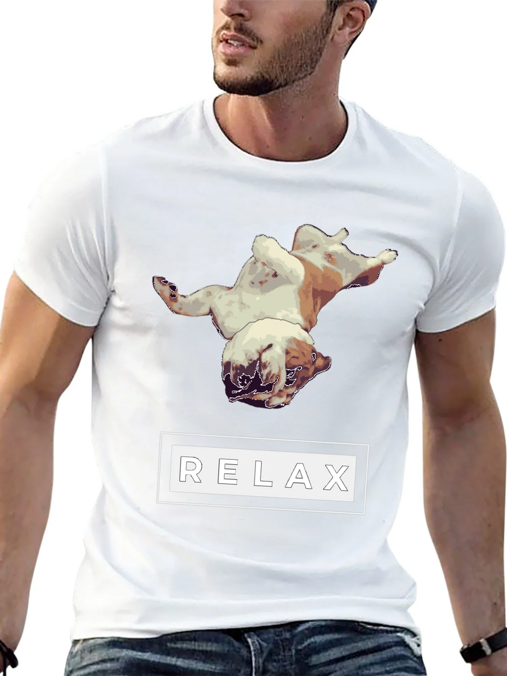 Relaxing Bulldog Graphic Tee - Black product image 4