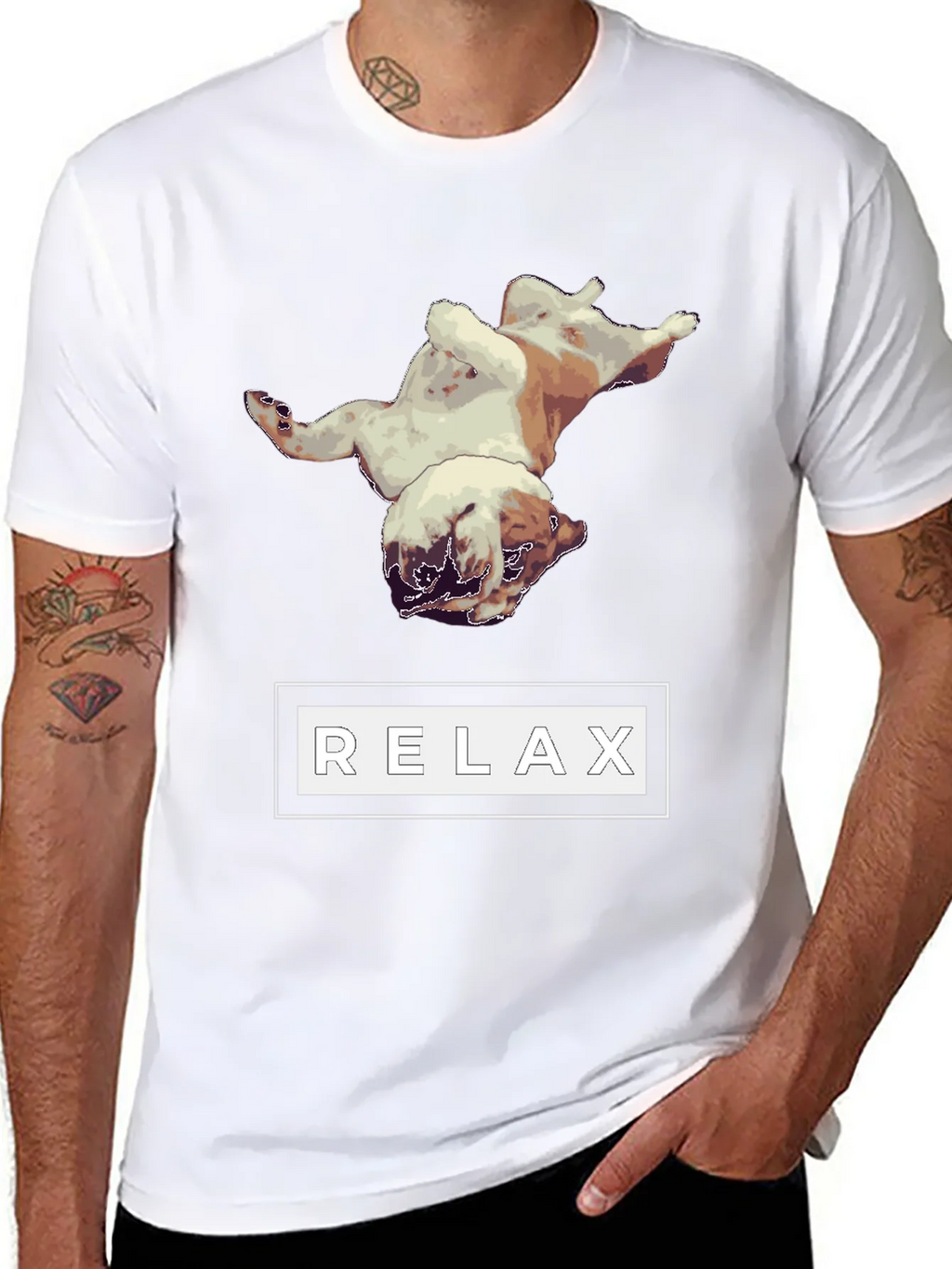 Relaxing Bulldog Graphic Tee - Black product image 10