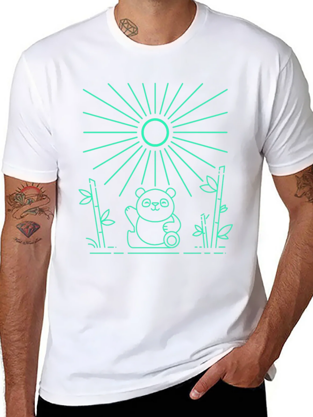 Panda Bamboo Graphic Tee - Cool Design product image 10