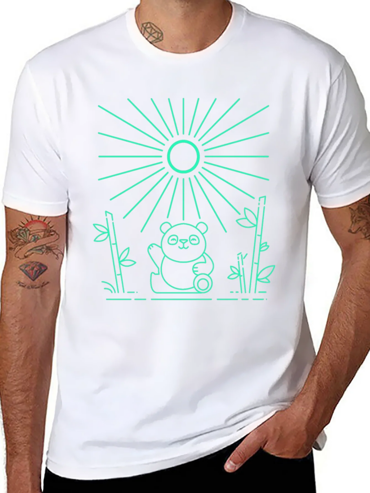 Panda Bamboo Graphic Tee - Cool Design product image 10