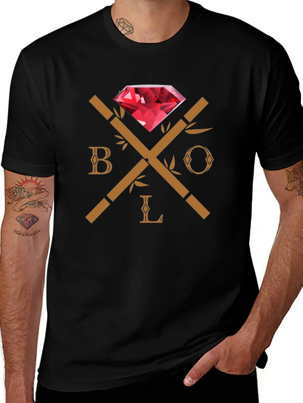 Black BOLO Diamond Graphic Tee product image 1