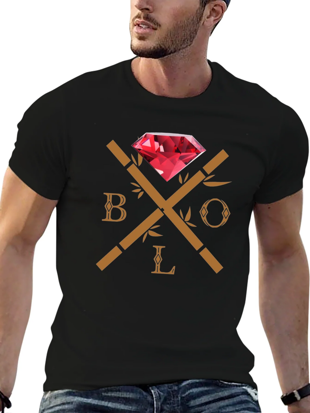 Black BOLO Diamond Graphic Tee product image 9