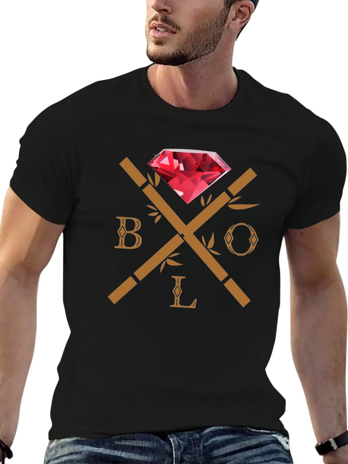 Black BOLO Diamond Graphic Tee product image 9