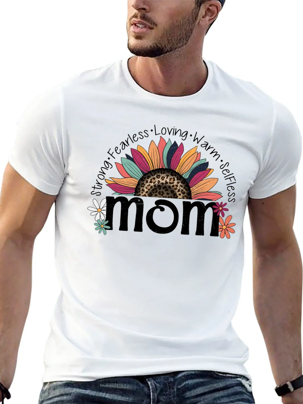 Mom Sunflower Graphic Tee - Strong Fearless Loving product image 4