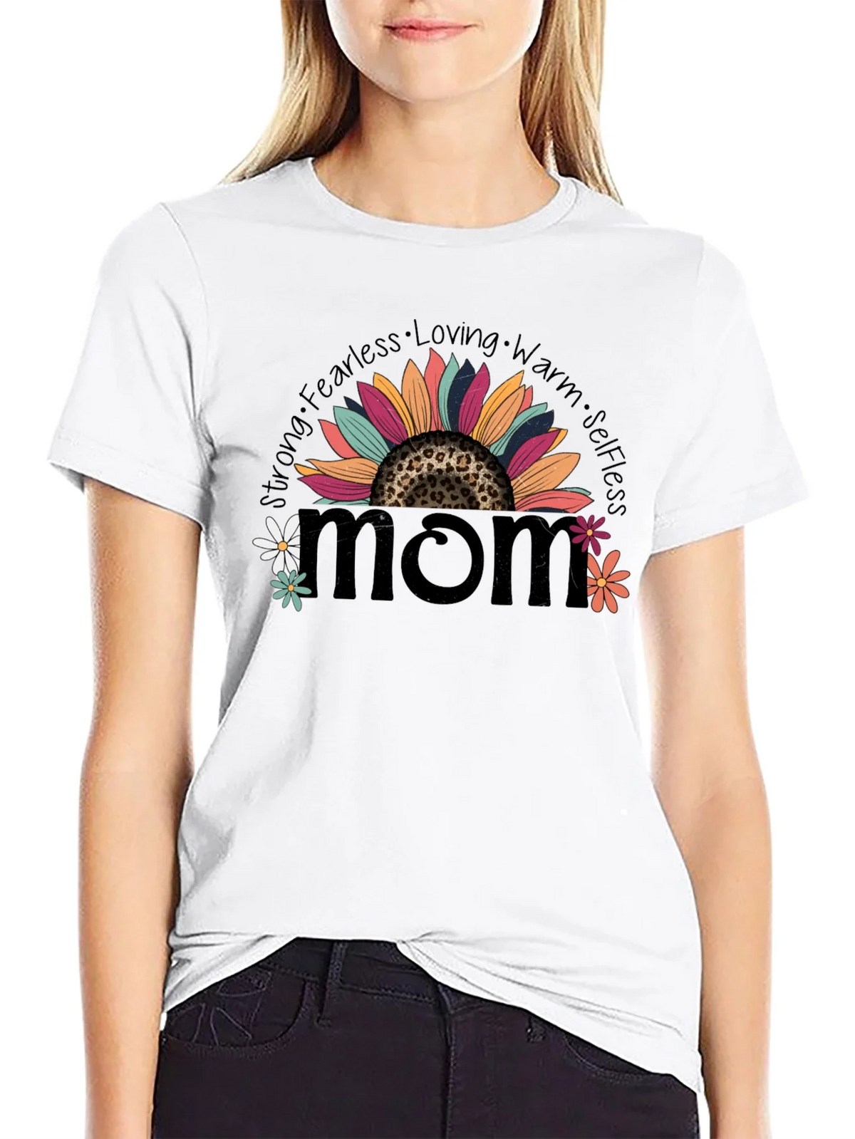 Mom Sunflower Graphic Tee - Strong Fearless Loving product image 11