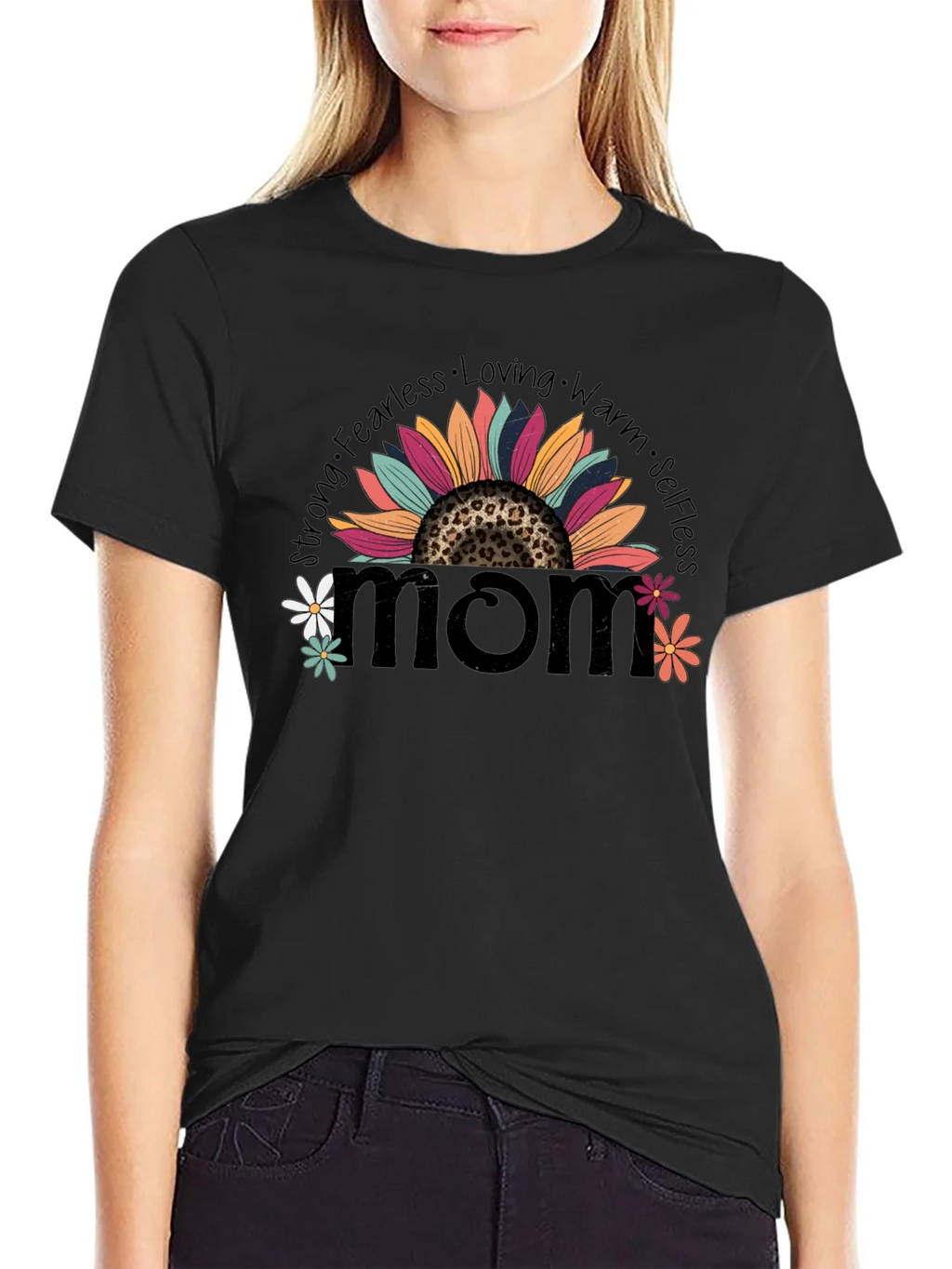 Mom Sunflower Graphic Tee - Strong Fearless Loving product image 5