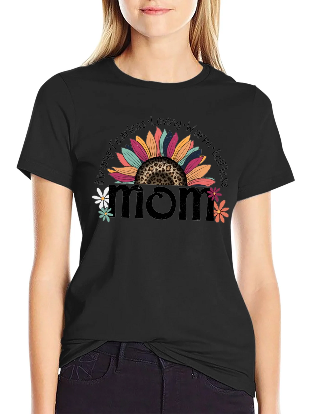Mom Sunflower Graphic Tee - Strong Fearless Loving product image 5