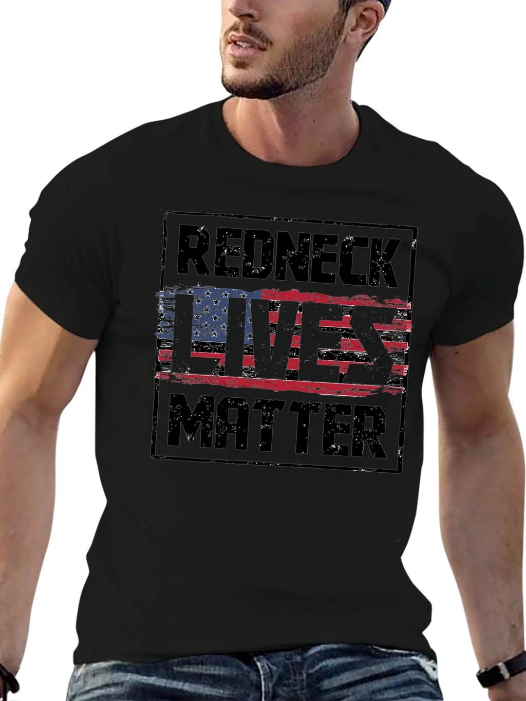 Redneck Lives Matter Graphic T-Shirt - Black product image 9