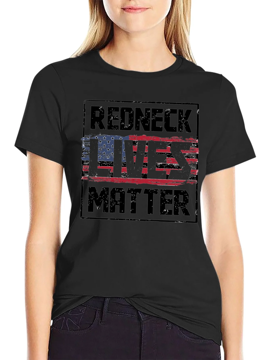 Redneck Lives Matter Graphic T-Shirt - Black product image 5