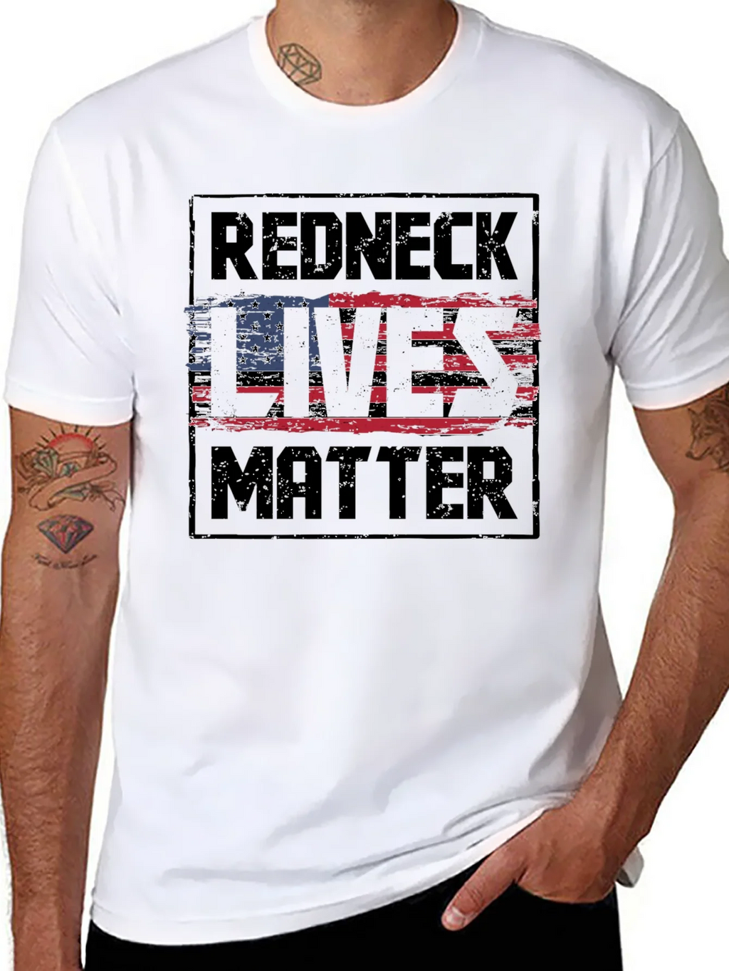 Redneck Lives Matter Graphic T-Shirt - Black product image 10