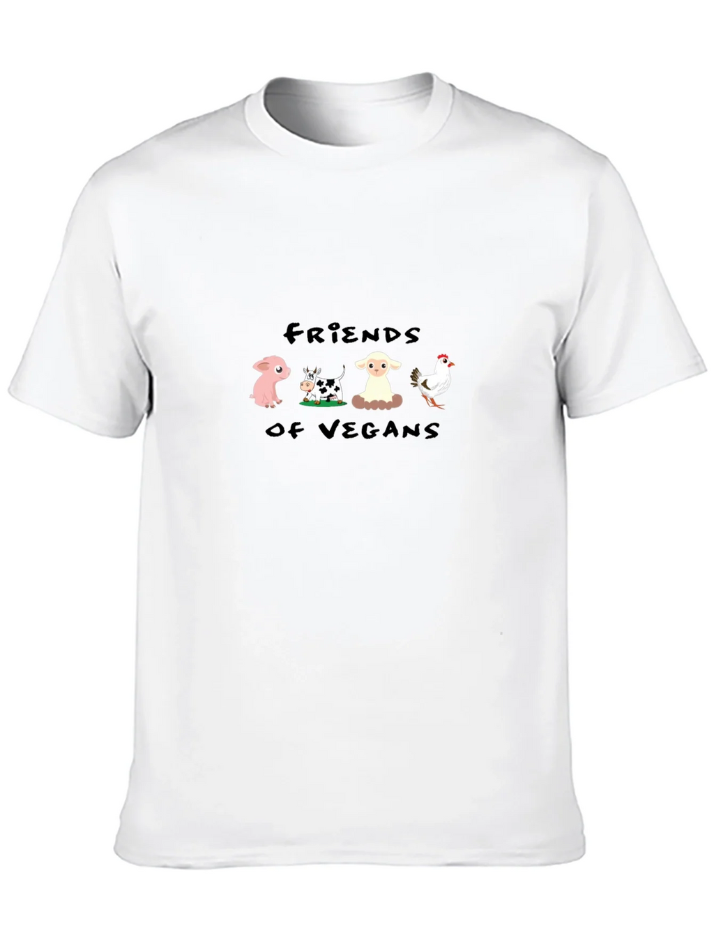 Friends of Vegans Black T-Shirt product image 12