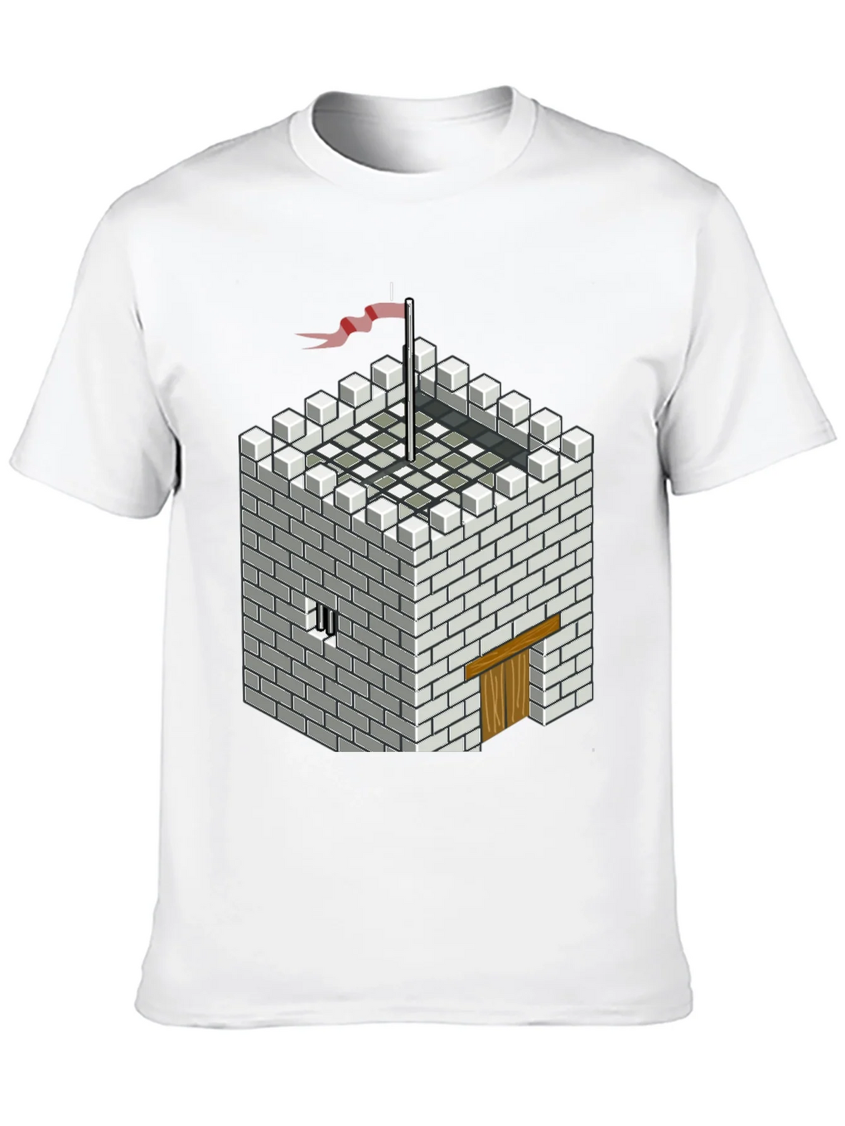 Pixelated Castle Tee - Retro Gaming Style Shirt product image 12