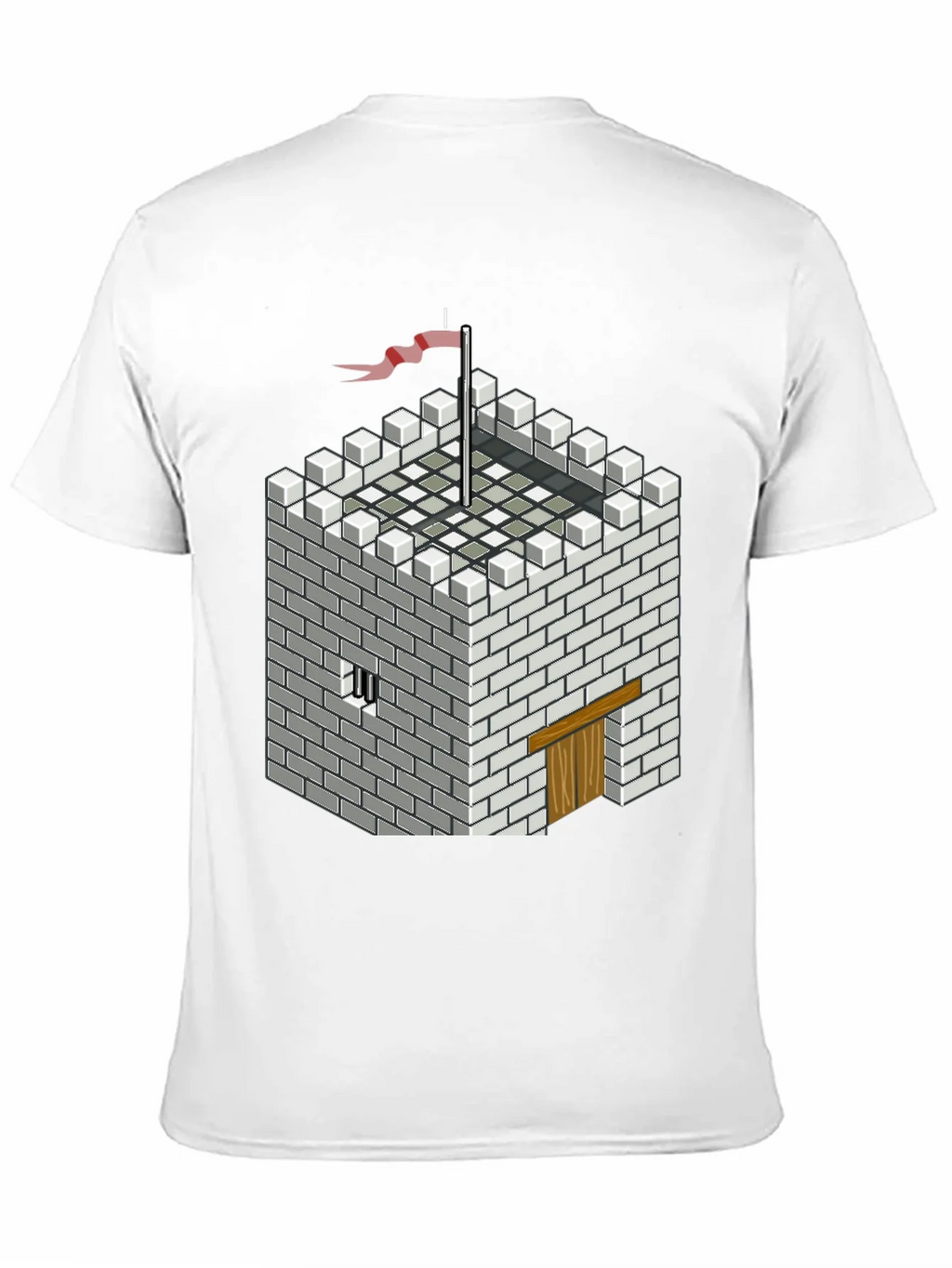 Pixelated Castle Tee - Retro Gaming Style Shirt product image 2