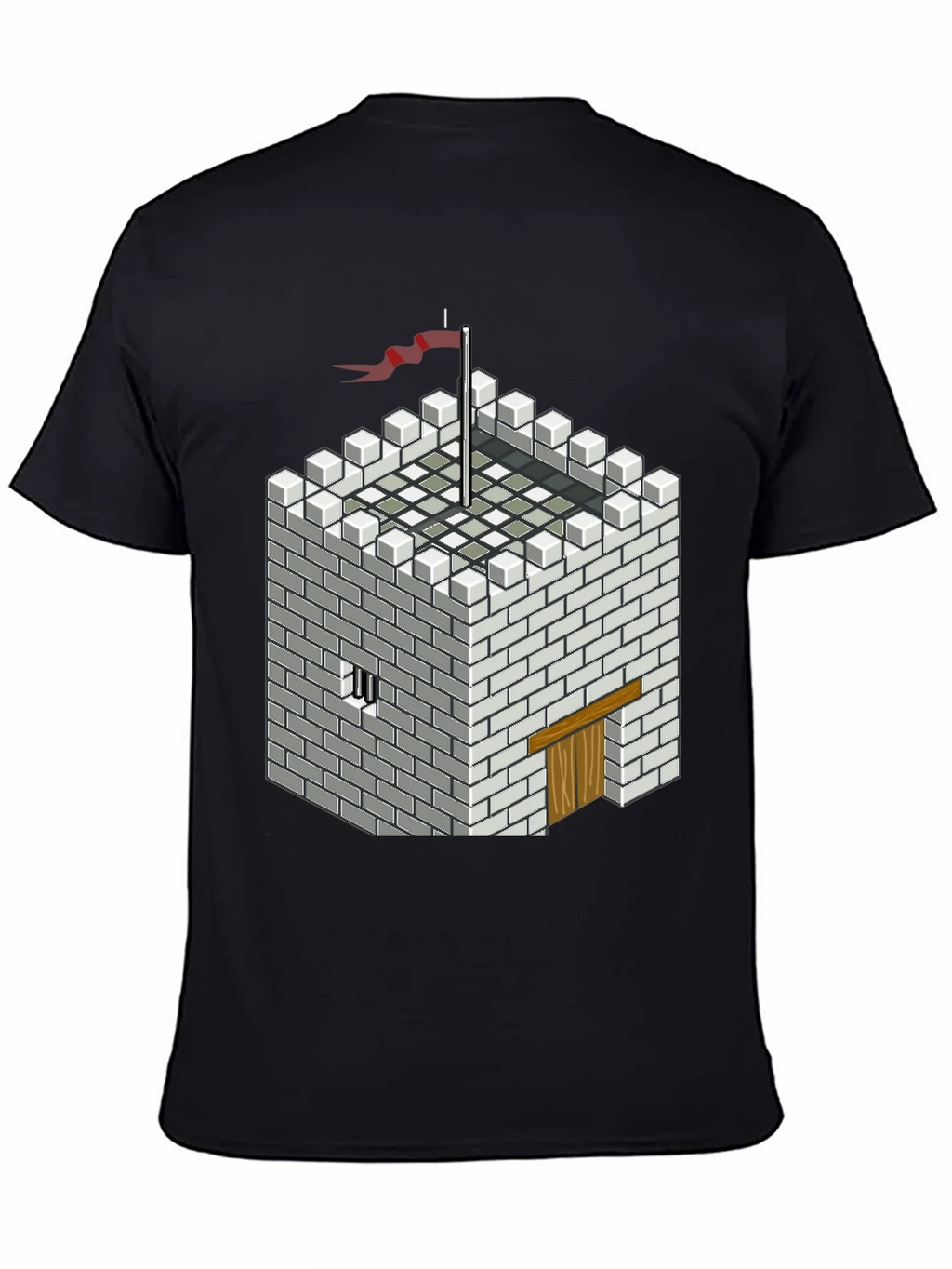Pixelated Castle Tee - Retro Gaming Style Shirt product image 7