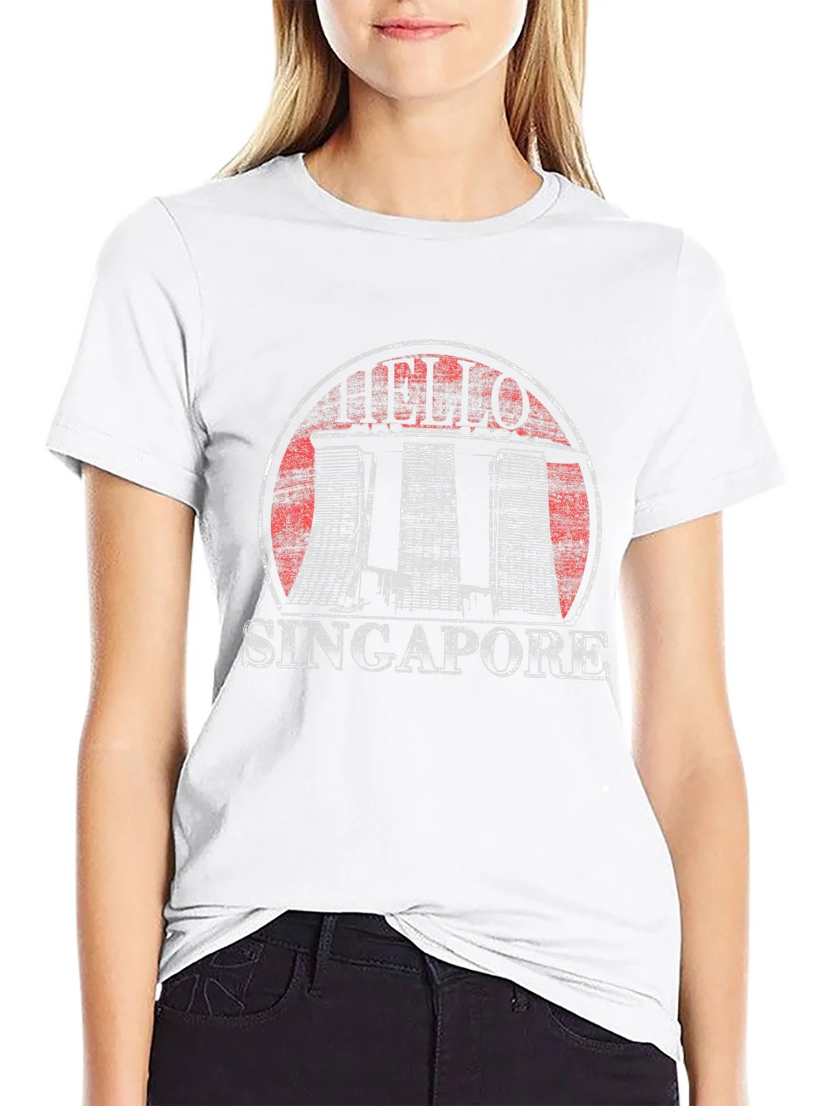 Singapore Vintage Graphic T-Shirt Black Cotton product image 11
