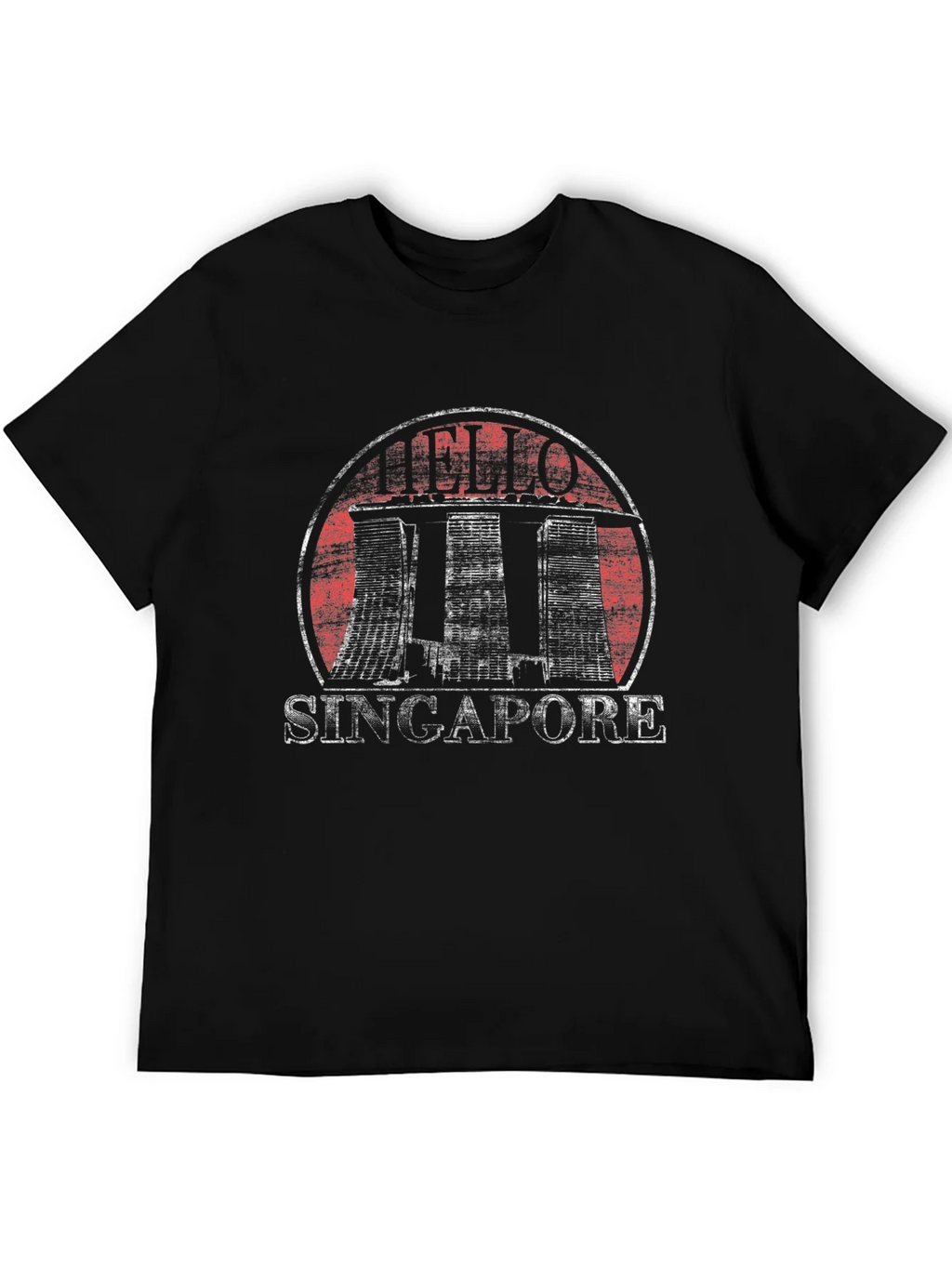 Singapore Vintage Graphic T-Shirt Black Cotton product image 8