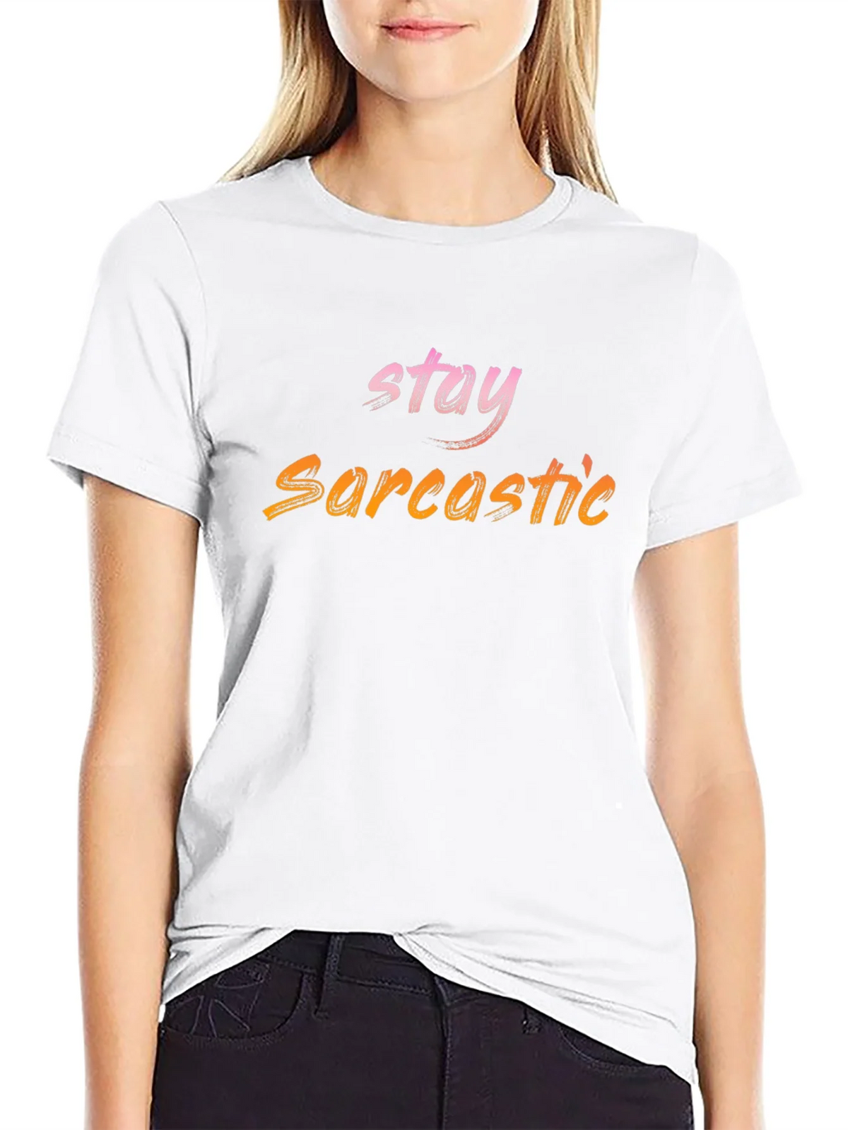 Stay Sarcastic Black T-Shirt product image 11