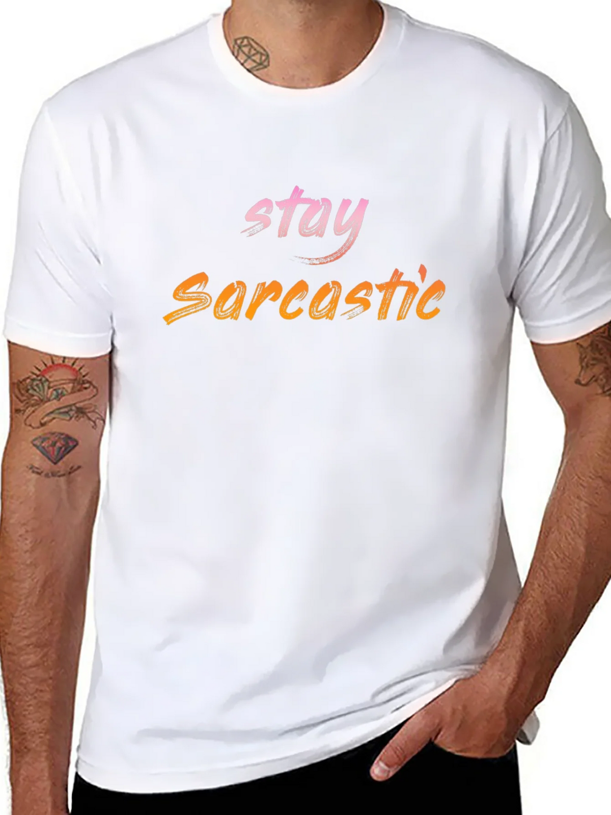 Stay Sarcastic Black T-Shirt product image 10