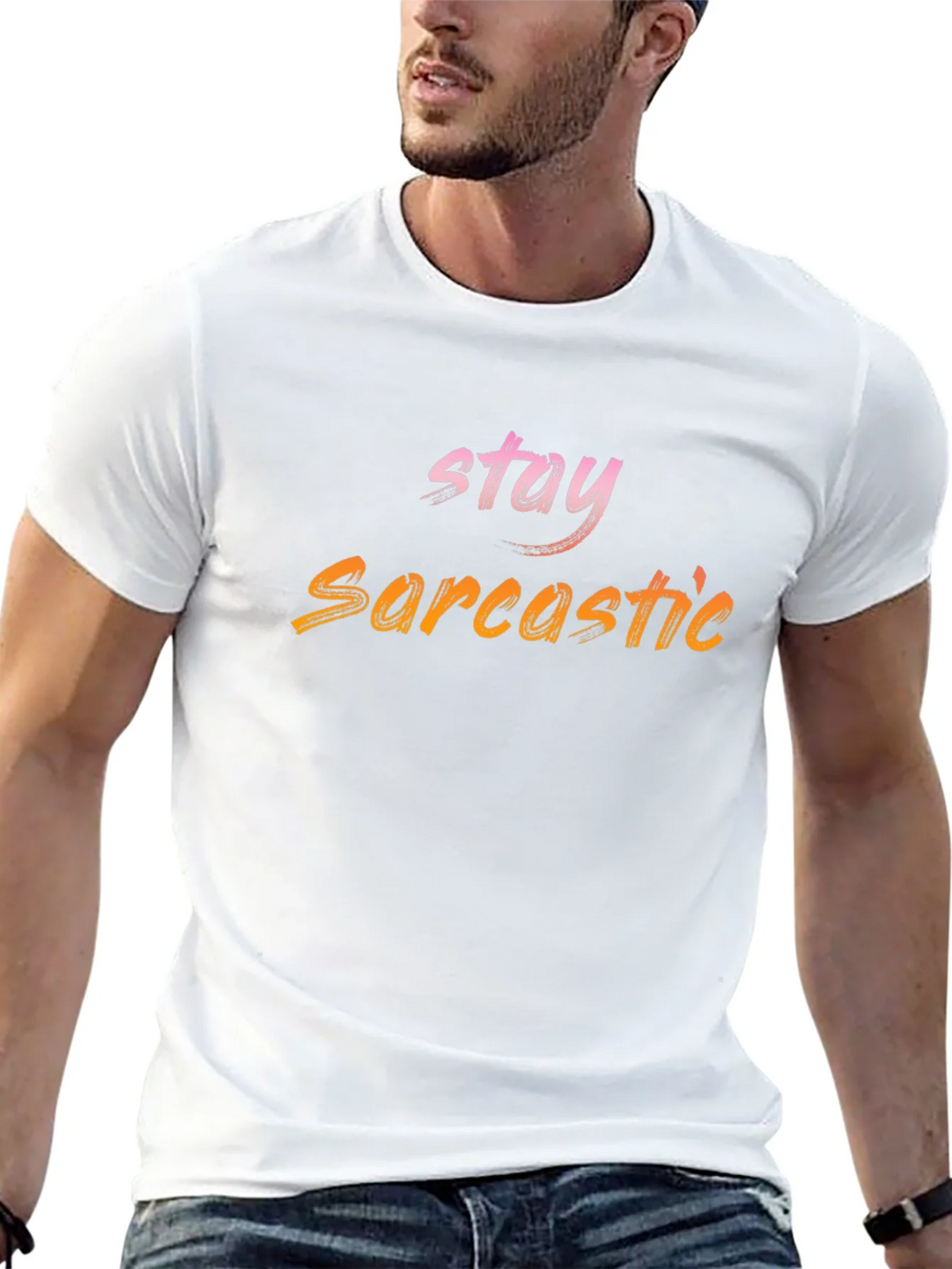 Stay Sarcastic Black T-Shirt product image 4