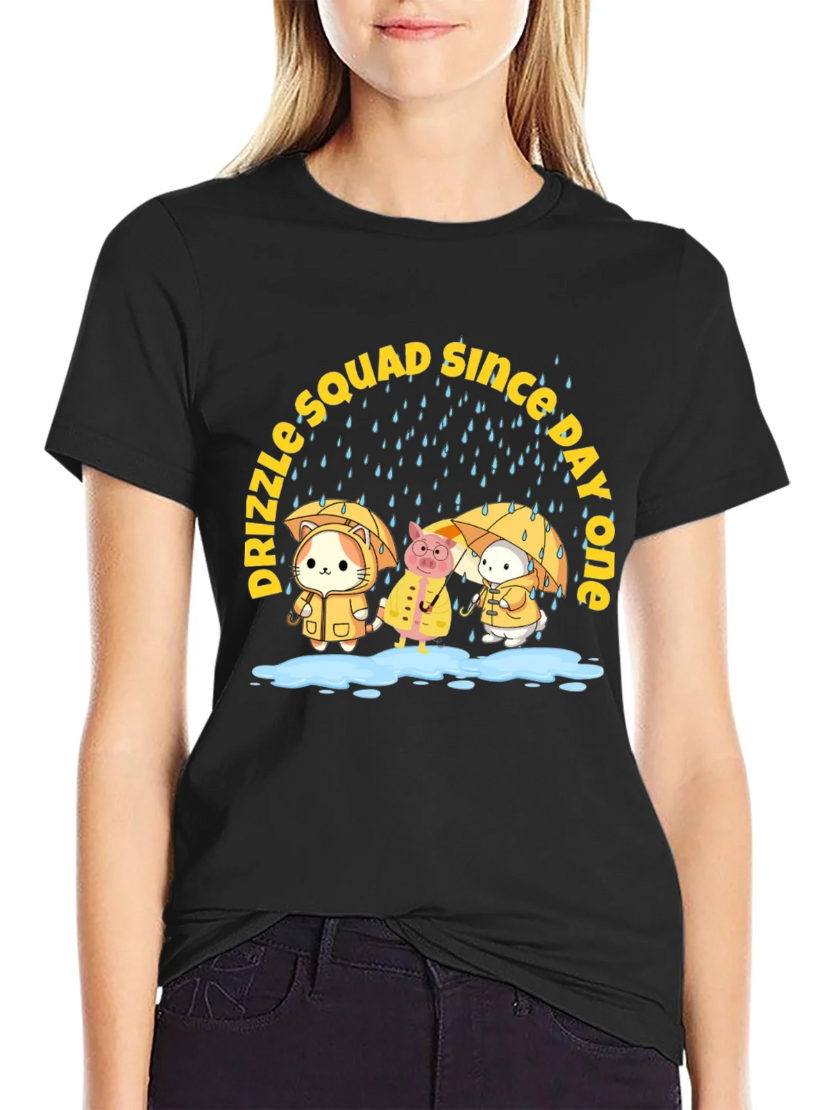 Drizzle Squad Cute Animal Graphic T-Shirt product image 5