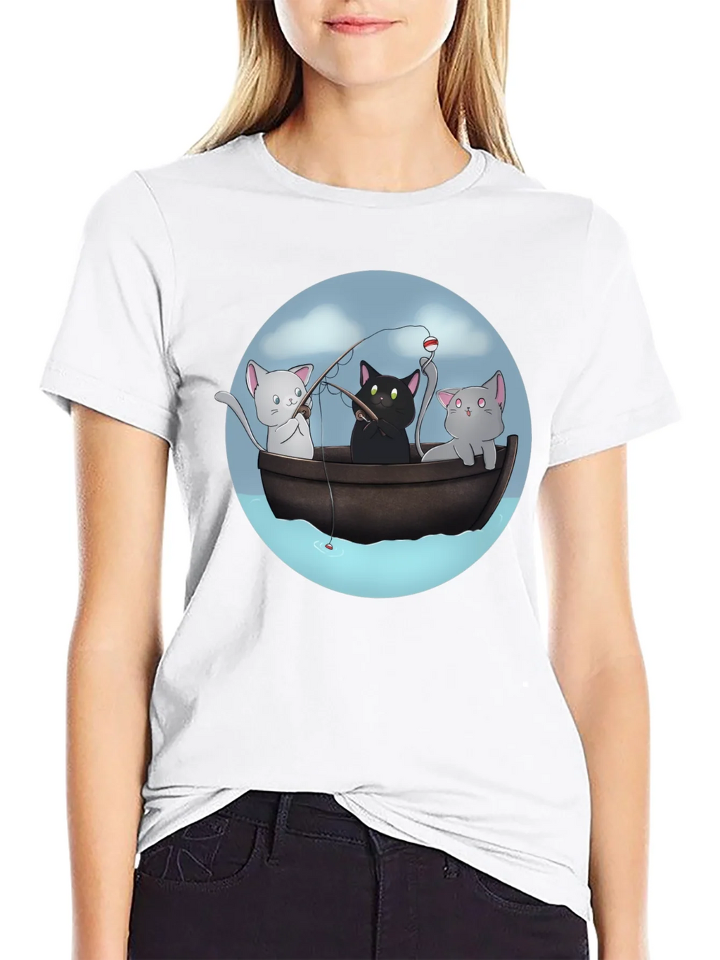 Cats Fishing T-Shirt | Unique Graphic Tee product image 11