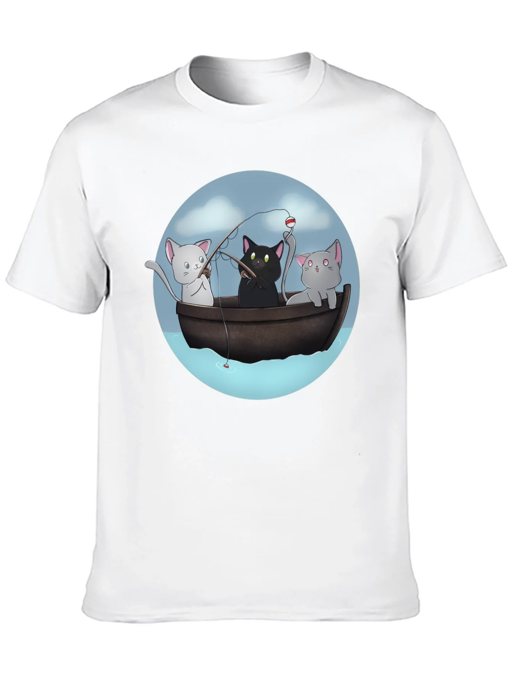 Cats Fishing T-Shirt | Unique Graphic Tee product image 12