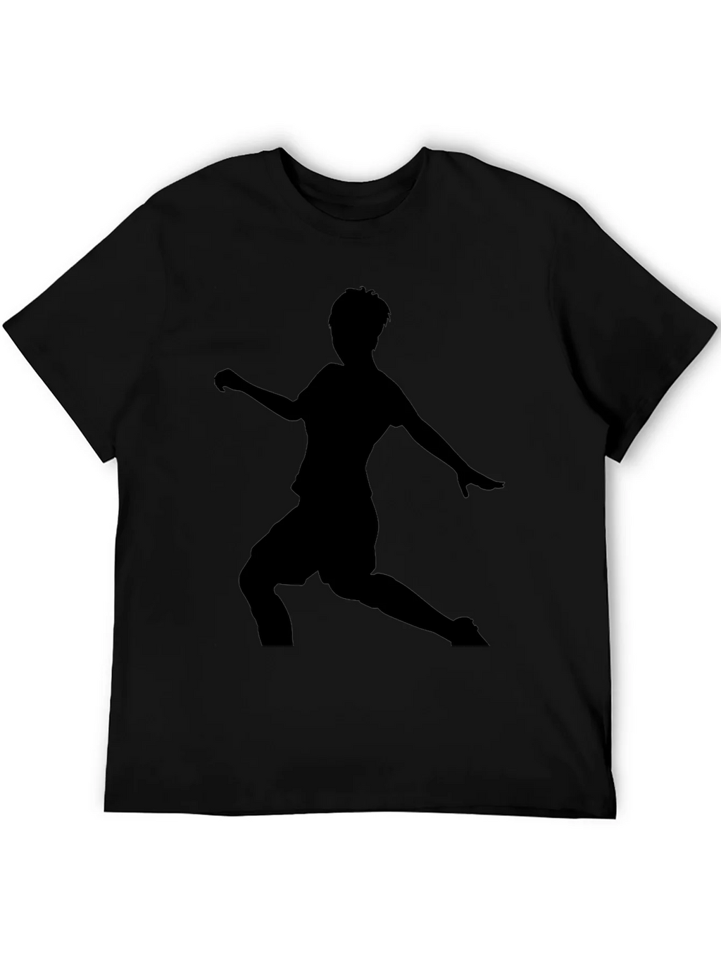 Mens Black Soccer Silhouette Graphic Tee product image 8