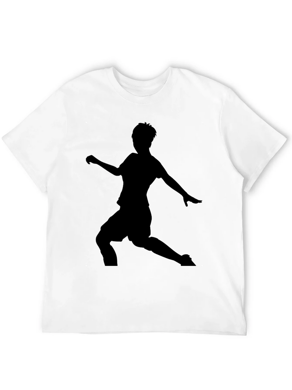 Mens Black Soccer Silhouette Graphic Tee product image 3