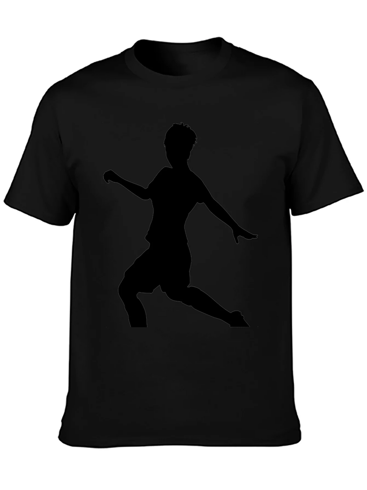 Mens Black Soccer Silhouette Graphic Tee product image 6