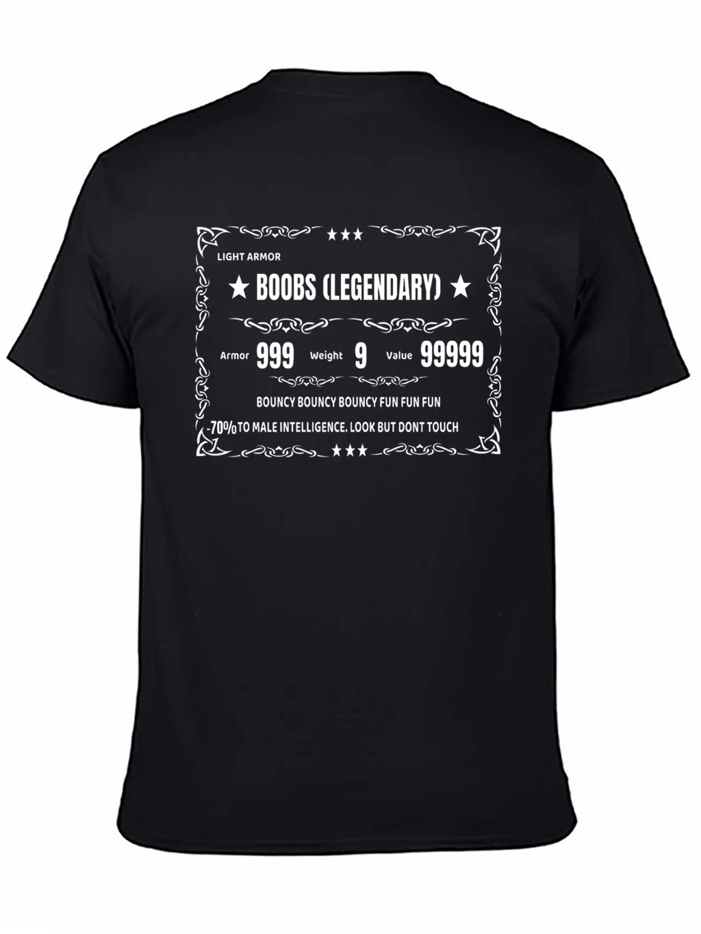 Legendary Boobs Light Armor Funny T-Shirt product image 7