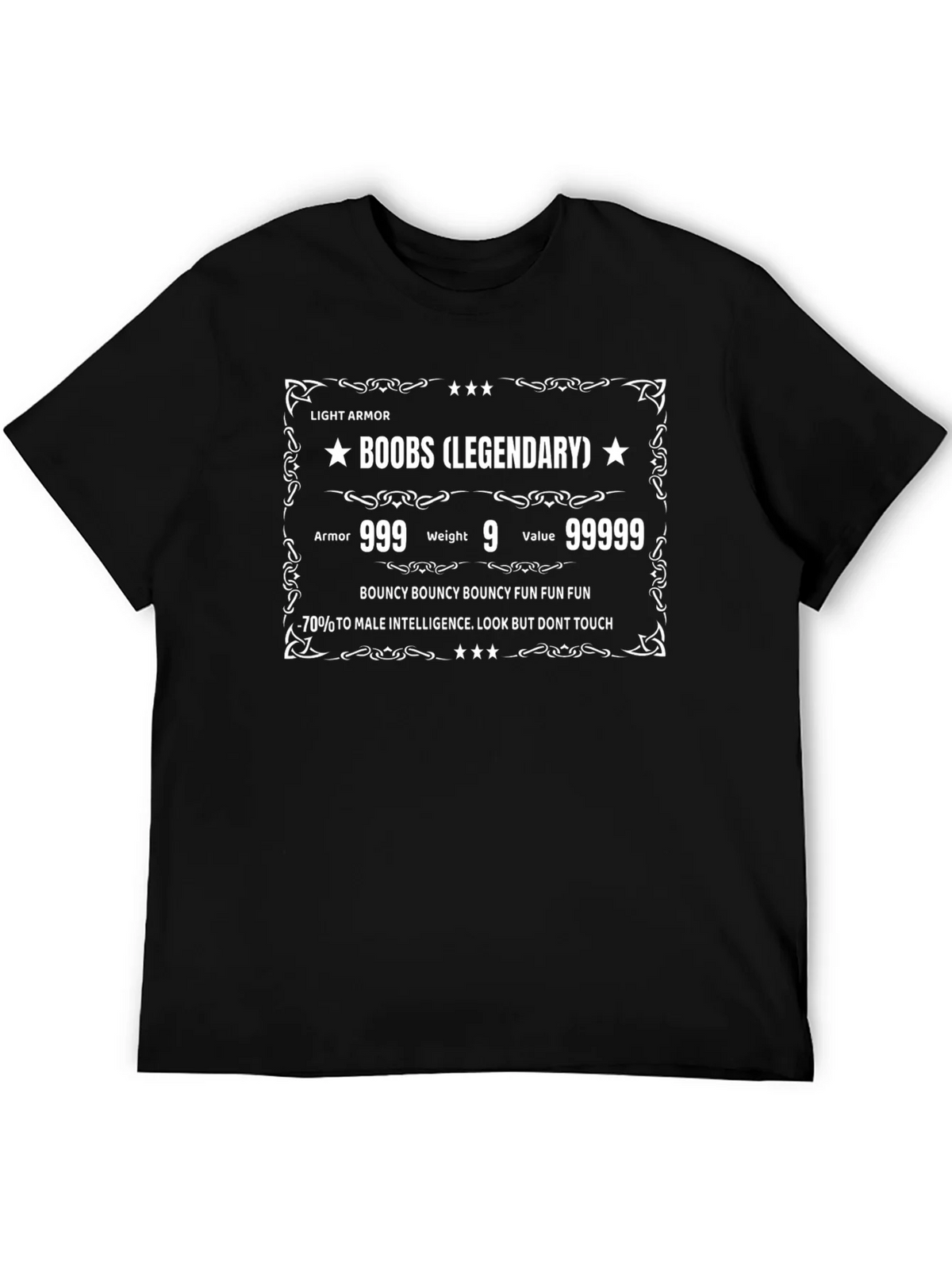 Legendary Boobs Light Armor Funny T-Shirt product image 8