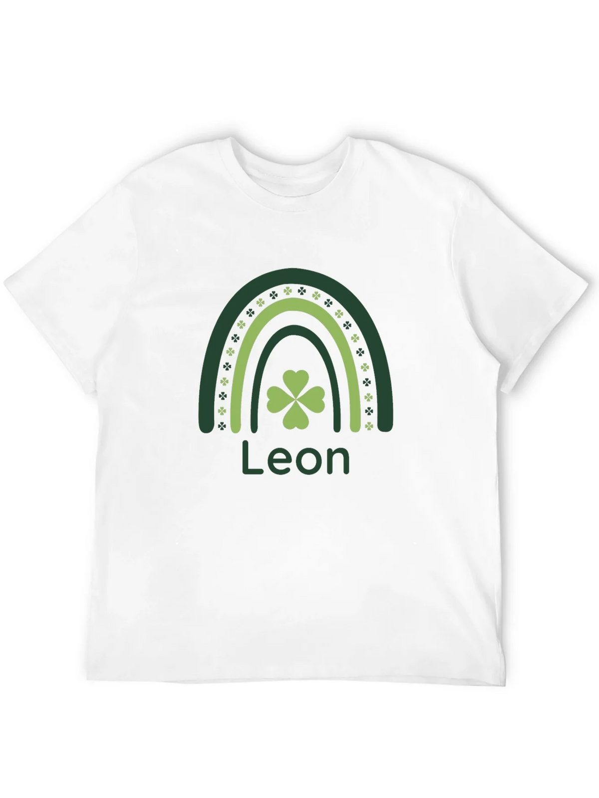 Leon St. Patricks Day Rainbow Clover T-Shirt product image 3