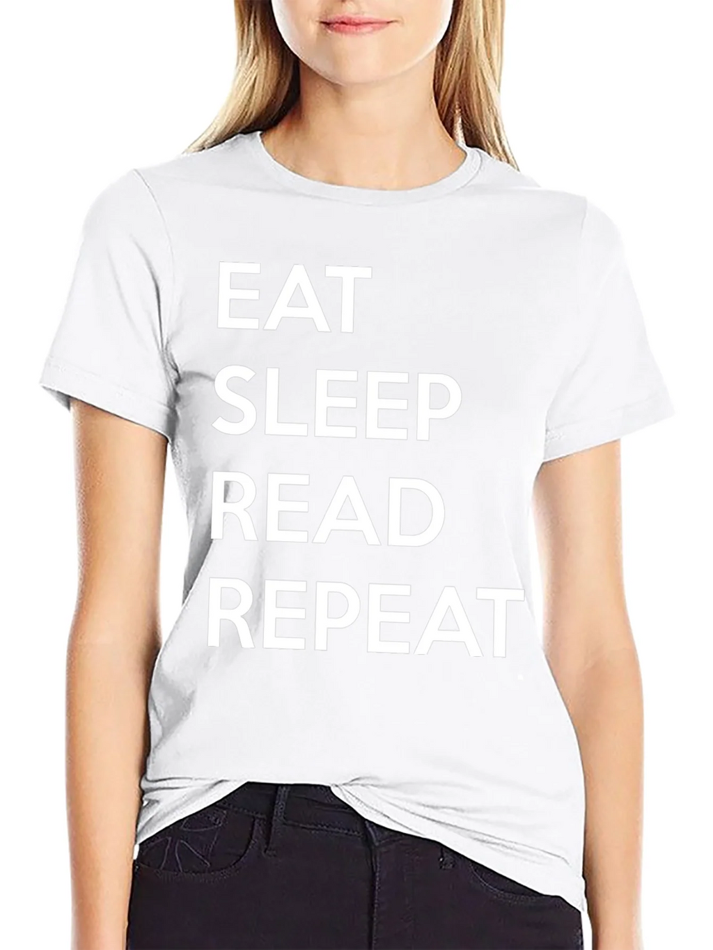 Eat Sleep Read Repeat Black T-Shirt product image 11