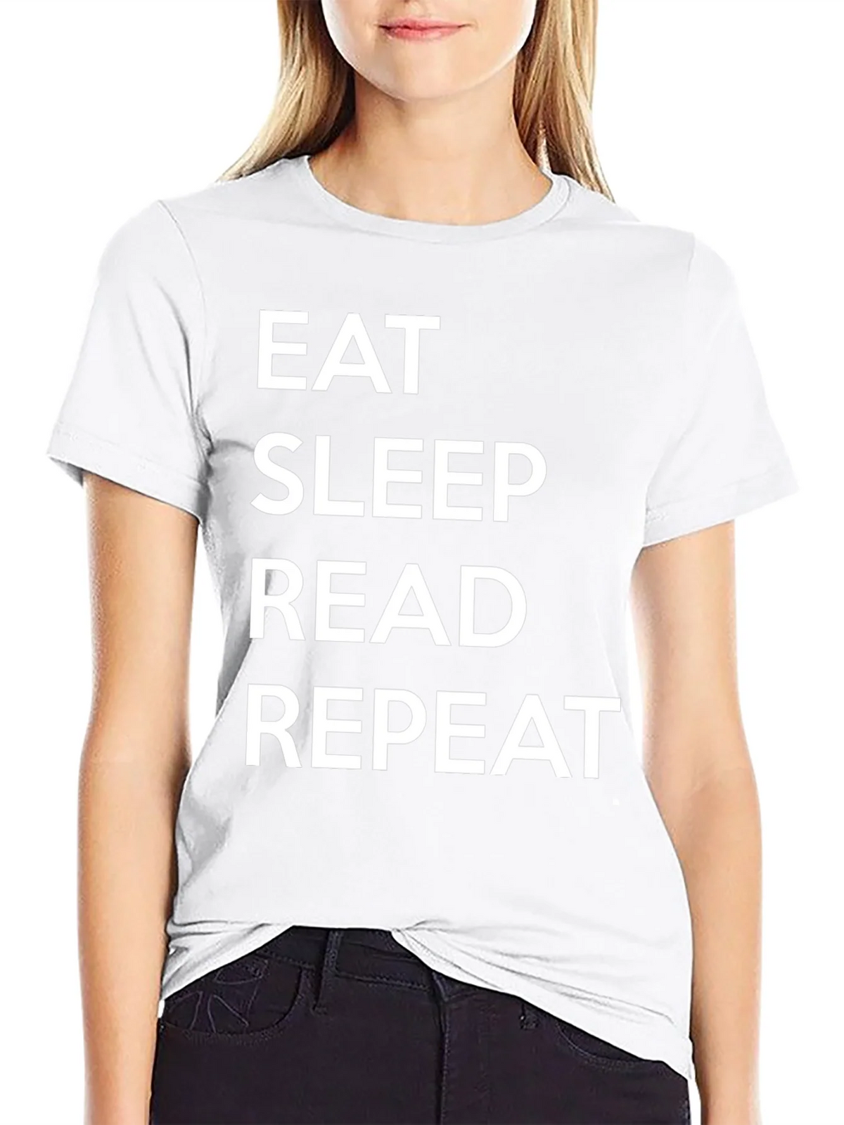 Eat Sleep Read Repeat Black T-Shirt product image 11