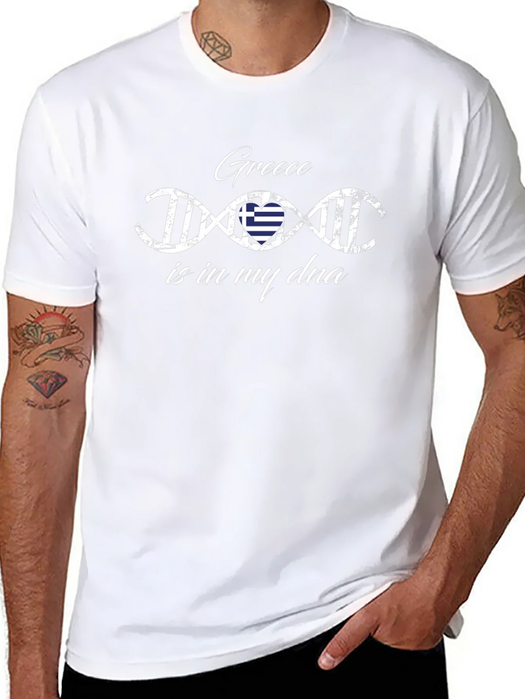 Greece is in My DNA T-Shirt - Black Graphic Tee product image 10